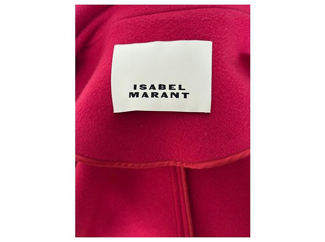 Abrigo Isabel Marant Oversize de Cachemira y Lana Fucsia - vista 10