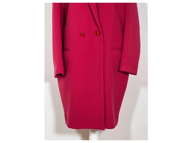 Abrigo Isabel Marant Oversize de Cachemira y Lana Fucsia - vista 4