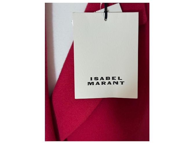 Abrigo Isabel Marant Oversize de Cachemira y Lana Fucsia - vista 9