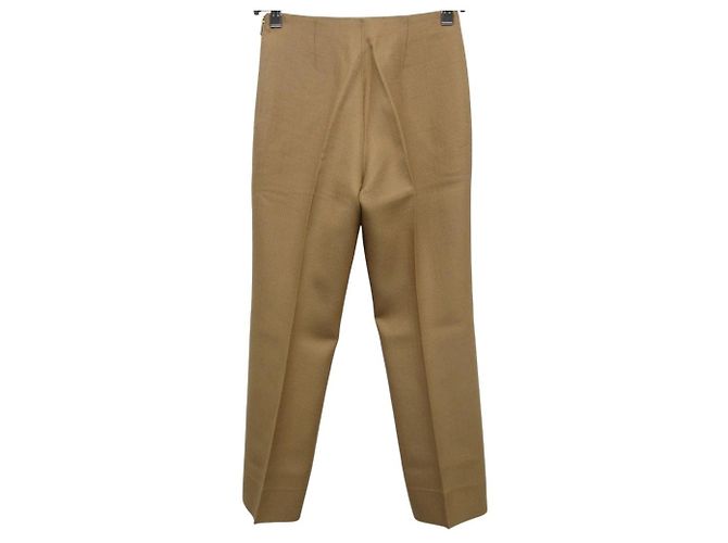Pantaloni in Viscosa con Zip Laterale Gucci Beige - vista 2