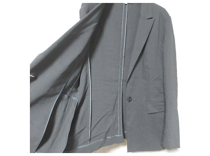 Autre Marque Chaqueta entallada de mezcla de lino UNTITLED essential clue Negro - vista 3