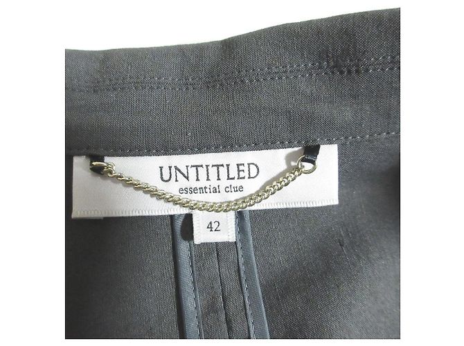 Autre Marque Chaqueta entallada de mezcla de lino UNTITLED essential clue Negro - vista 4