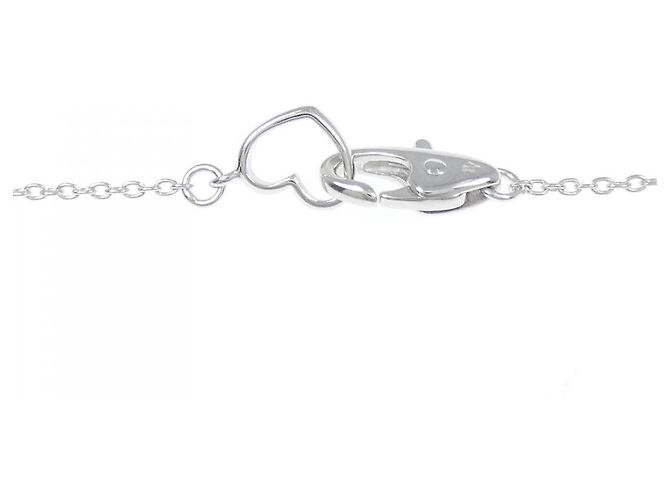 Autre Marque Collana a Cuore con Diamanti in Oro Bianco Au750 Ponte Vecchio Argento - vista 5