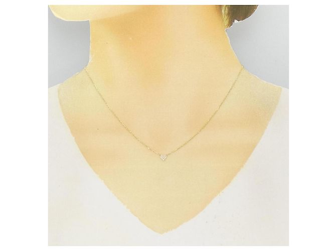 Autre Marque Collana Ahkah Au750 Diamond Heart D'oro - vista 6