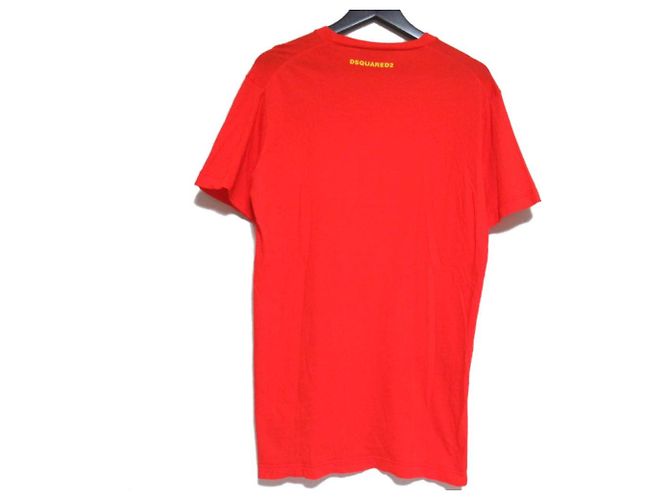 Autre Marque Camiseta de algodón DSQUARED2 DSQ2 LOGO Naranja Amarillo - vista 2