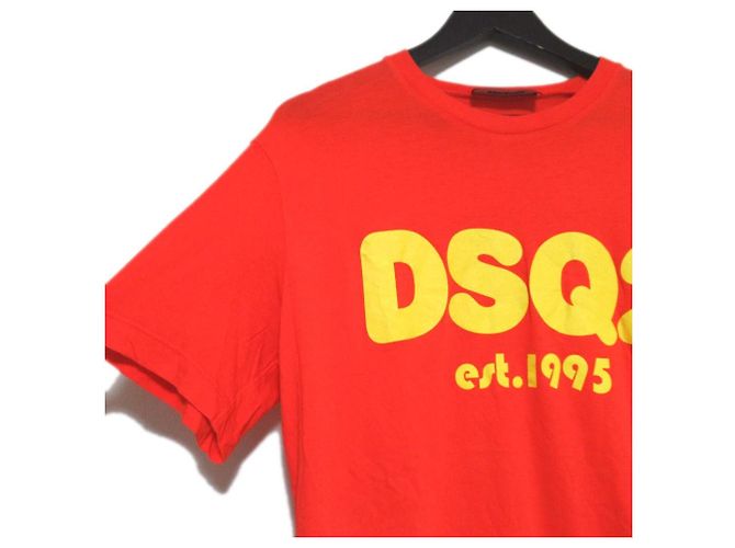 Autre Marque Camiseta de algodón DSQUARED2 DSQ2 LOGO Naranja Amarillo - vista 3