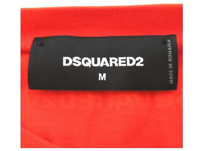 Autre Marque Camiseta de algodón DSQUARED2 DSQ2 LOGO Naranja Amarillo - vista 6