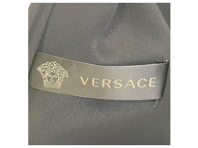 Versace Seidenmischung Kleid Schwarz - Ansicht 7