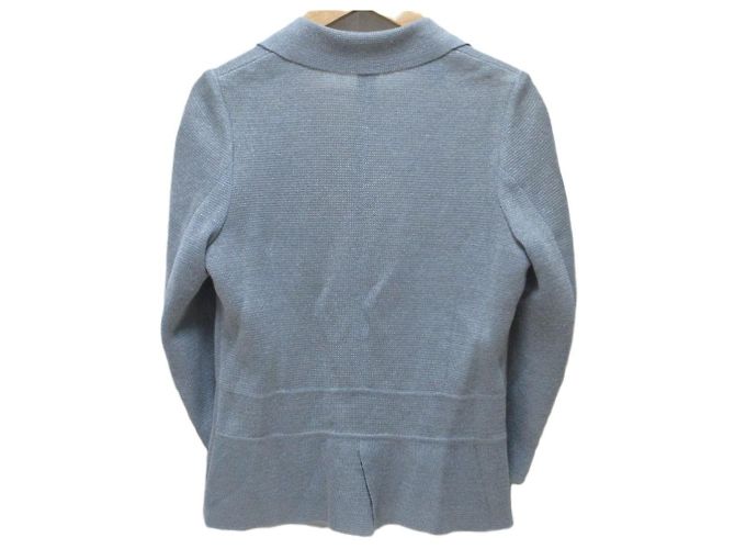 Autre Marque Cárdigan de lino 100% Mina Perhonen Nostalgia Castaño Azul claro - vista 2