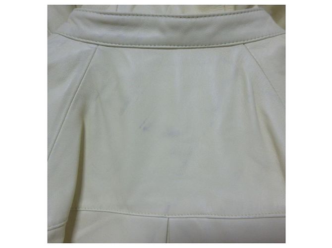 Autre Marque GRACE Class Lamb Leather Short Jacket Yellow - view 7