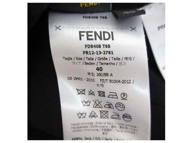 Fendi 100% Seidenkleid Schwarz - Ansicht 8