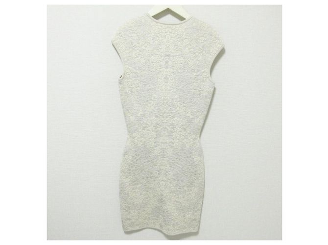 Alexander McQueen Blumen-Jacquard-Strickkleid Braun Grau - Ansicht 2