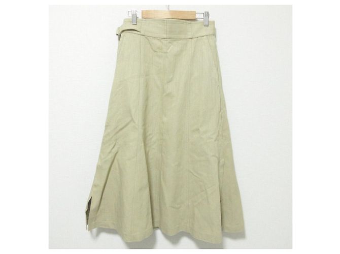 Autre Marque Falda larga de lino y algodón slub ebure Beige - vista 2