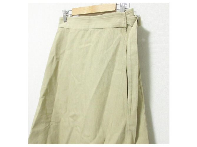 Autre Marque Falda larga de lino y algodón slub ebure Beige - vista 3
