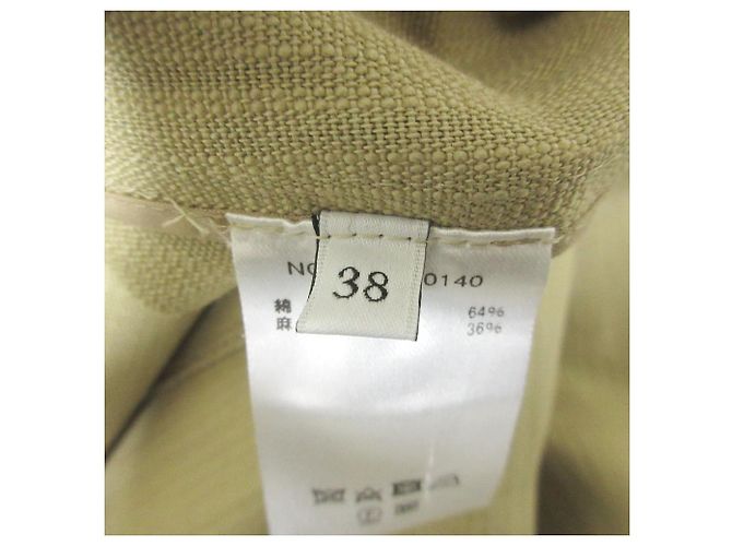 Autre Marque Falda larga de lino y algodón slub ebure Beige - vista 6