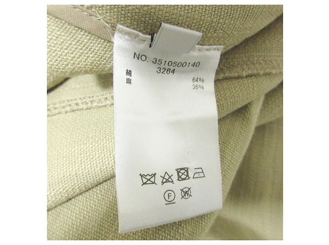 Autre Marque Falda larga de lino y algodón slub ebure Beige - vista 7