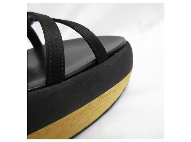 Marni Lackleder Flatform Sandalen Schwarz - Ansicht 10