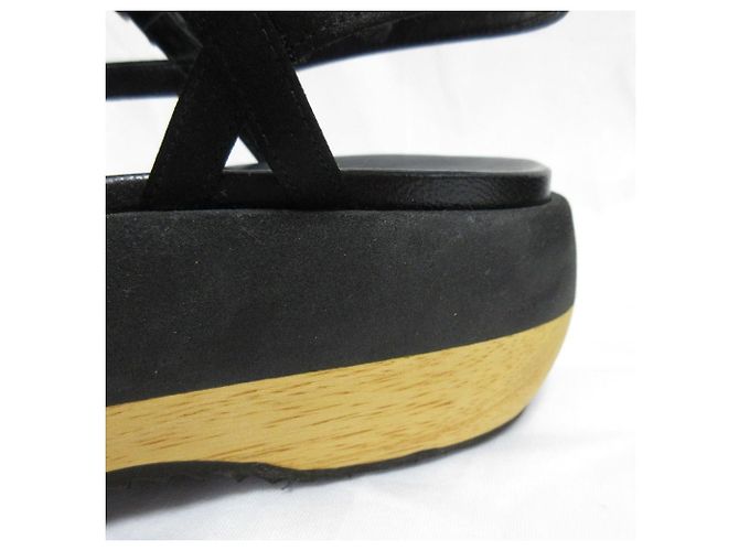 Marni Lackleder Flatform Sandalen Schwarz - Ansicht 11