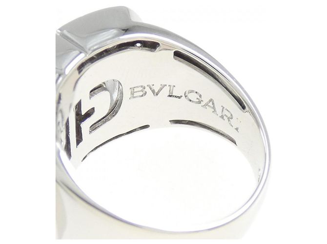 Bulgari Bvlgari Parentesi Ring aus 750 Weißgold mit Diamanten Größe 8 Silber - Ansicht 4