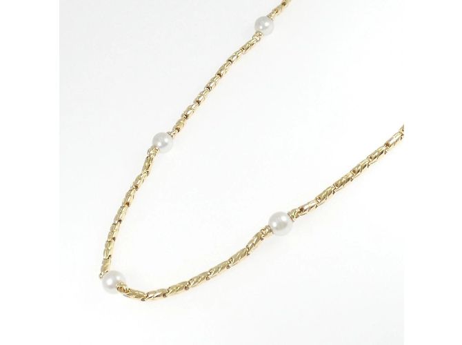 Bulgari Collana di Perle Bvlgari in Oro Giallo 18K D'oro - vista 2