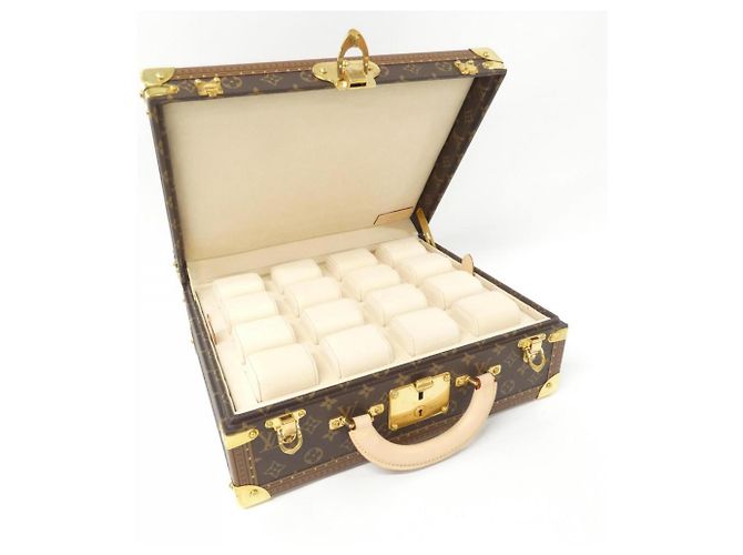 Custodia per orologi Louis Vuitton Monogram Cotteville 16 M11151 Marrone - vista 7