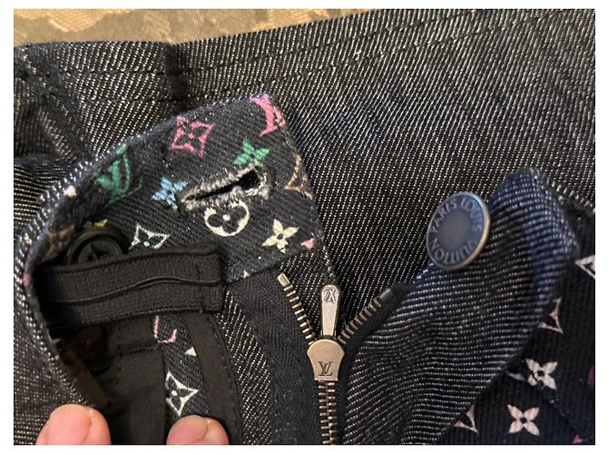 Louis Vuitton Takashi Murakami Monogramm Denim Shorts Schwarz 6 Jahre - Ansicht 15