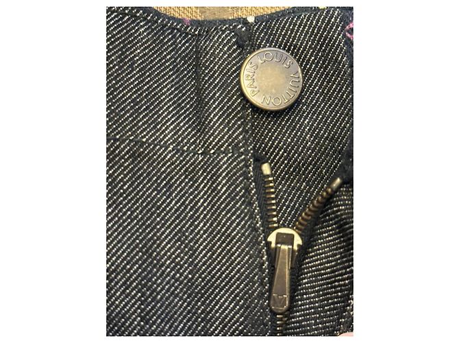 Louis Vuitton Takashi Murakami Monogramm Denim Shorts Schwarz 6 Jahre - Ansicht 4