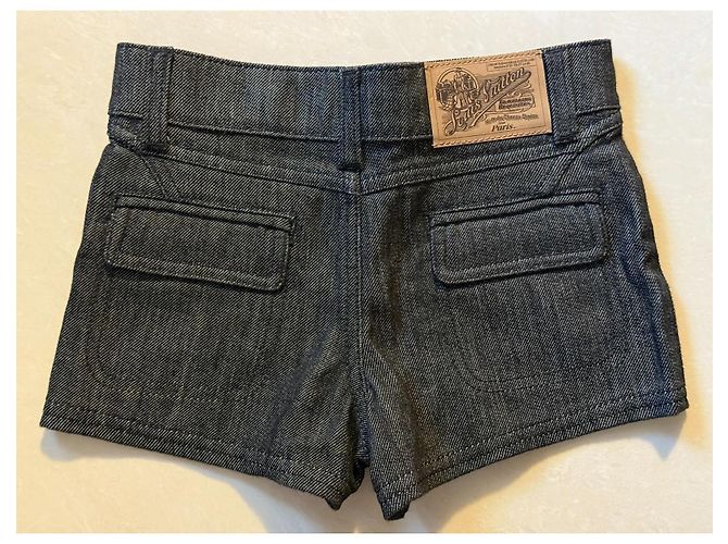 Louis Vuitton Takashi Murakami Monogramm Denim Shorts Schwarz 6 Jahre - Ansicht 5