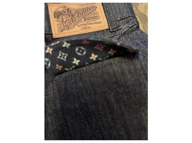 Louis Vuitton Takashi Murakami Monogramm Denim Shorts Schwarz 6 Jahre - Ansicht 7