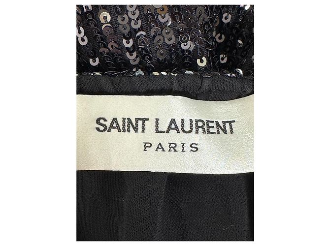 Saint Laurent Paillettenkleid schwarz - Ansicht 12