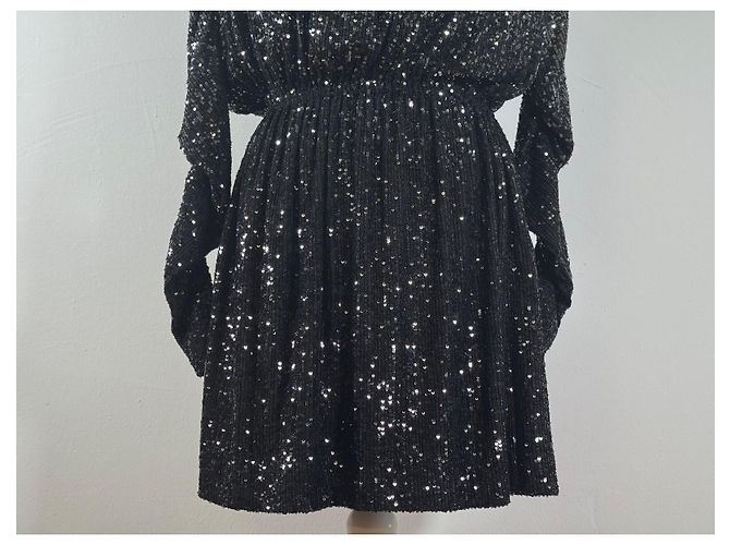 Saint Laurent Paillettenkleid schwarz - Ansicht 5