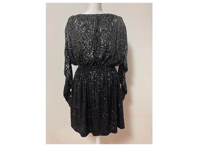 Saint Laurent Paillettenkleid schwarz - Ansicht 9