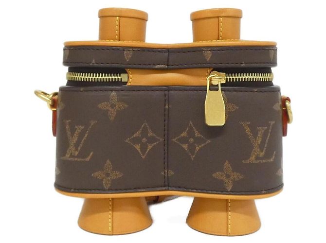 Louis Vuitton Monogram Leder Pinoculas Schultertasche Braun - Ansicht 2