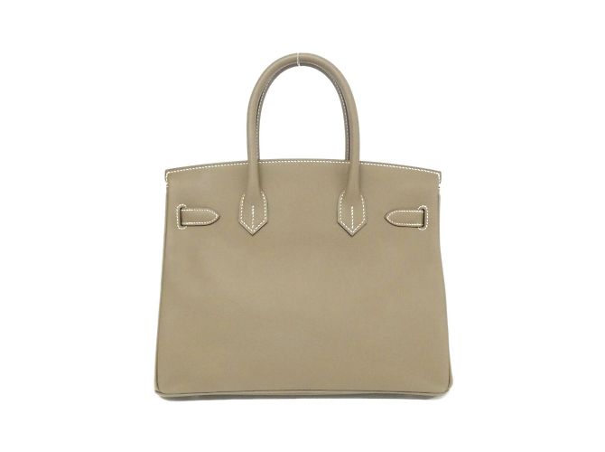 Borsa Hermès Birkin 30 cm in grigio Etoupe Taupe - vista 2