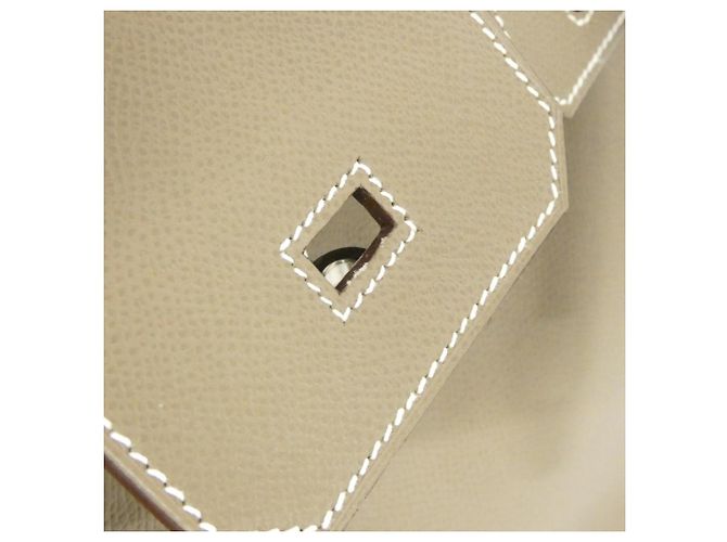Borsa Hermès Birkin 30 cm in grigio Etoupe Taupe - vista 6