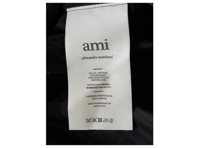 Ami Paris Ton-in-Ton schwarze Pufferjacke - Ansicht 7