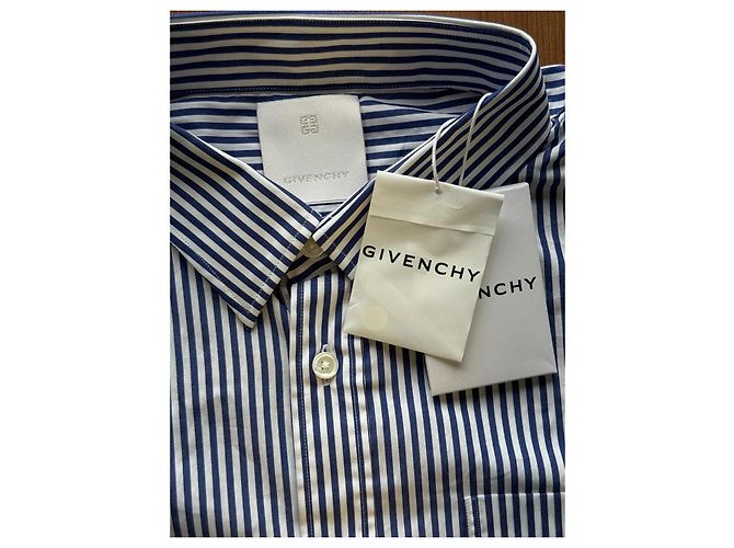 Camisa a Rayas Givenchy Blanco Azul - vista 5
