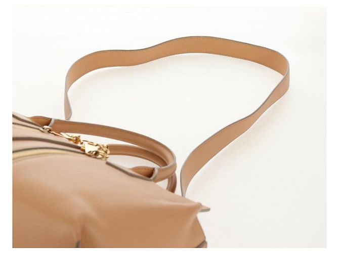 Chloé Borsa a mano in pelle Chloe Kate 2 in 1 Beige Oro Auth BA8784 D'oro - vista 15