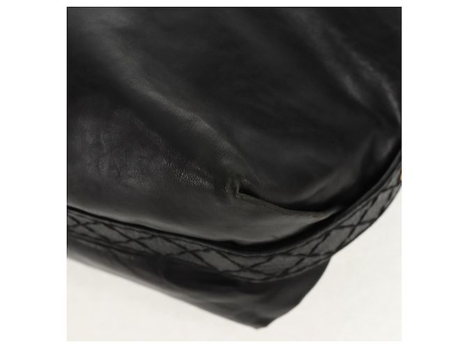 Borsa Tote in pelle nera e oro GUCCI 211959 Auth BA8823 Nero D'oro - vista 16