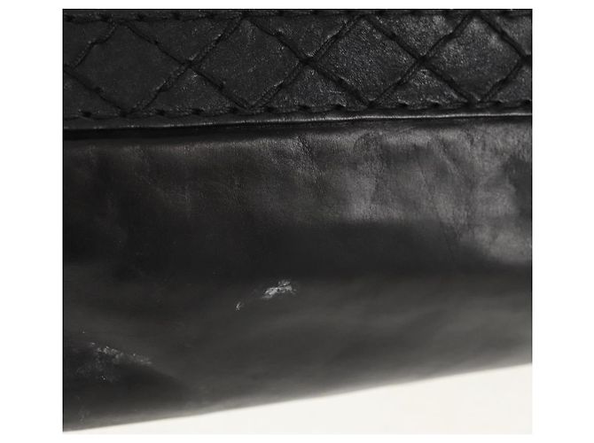 Borsa Tote in pelle nera e oro GUCCI 211959 Auth BA8823 Nero D'oro - vista 6