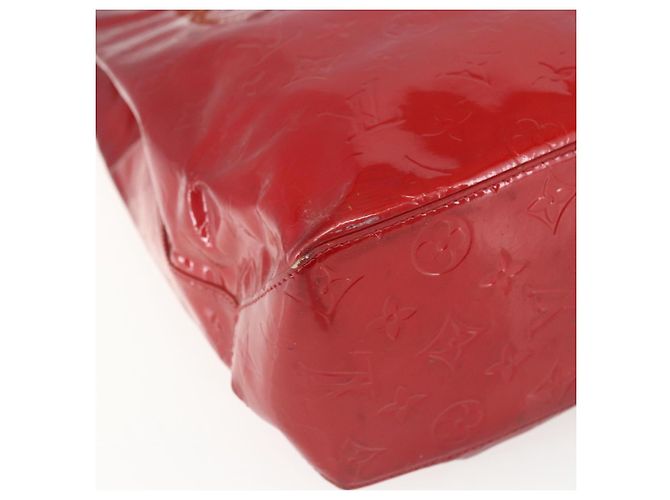 LOUIS VUITTON Monogram Vernis Reade MM Borsa a Mano Rossa M91086 LV Auth 159938 Rosso - vista 14