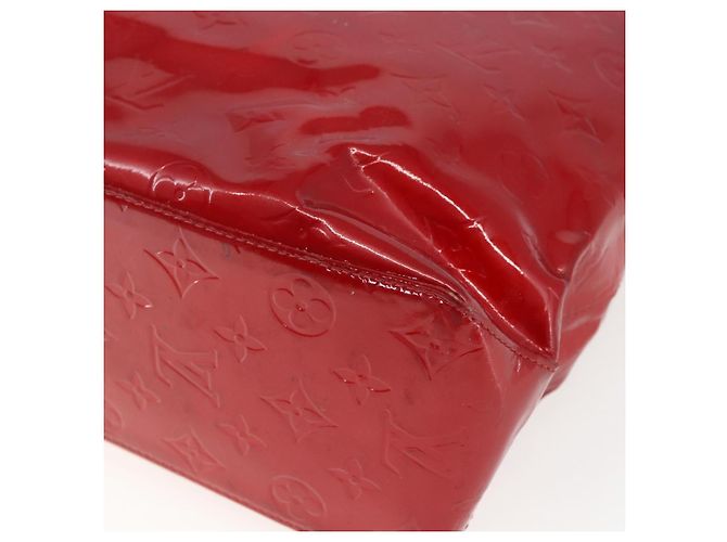 LOUIS VUITTON Monogram Vernis Reade MM Borsa a Mano Rossa M91086 LV Auth 159938 Rosso - vista 15