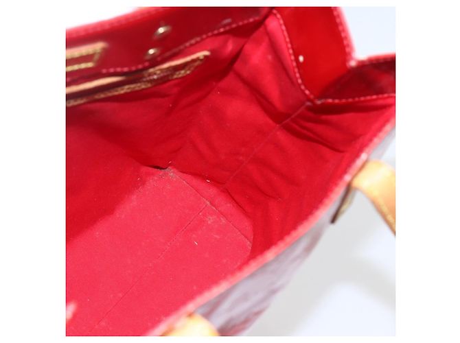 LOUIS VUITTON Monogram Vernis Reade MM Borsa a Mano Rossa M91086 LV Auth 159938 Rosso - vista 18