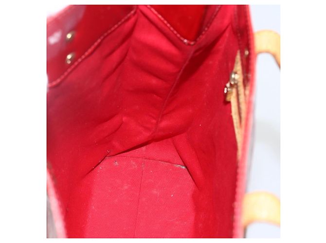 LOUIS VUITTON Monogram Vernis Reade MM Borsa a Mano Rossa M91086 LV Auth 159938 Rosso - vista 19