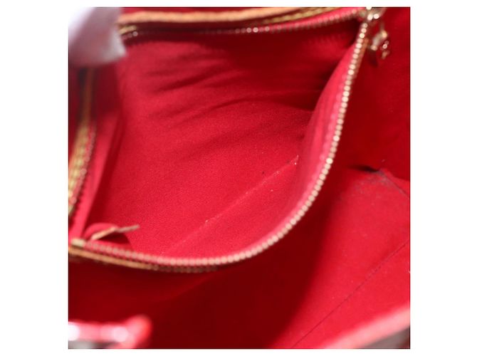 LOUIS VUITTON Monogram Vernis Reade MM Borsa a Mano Rossa M91086 LV Auth 159938 Rosso - vista 20