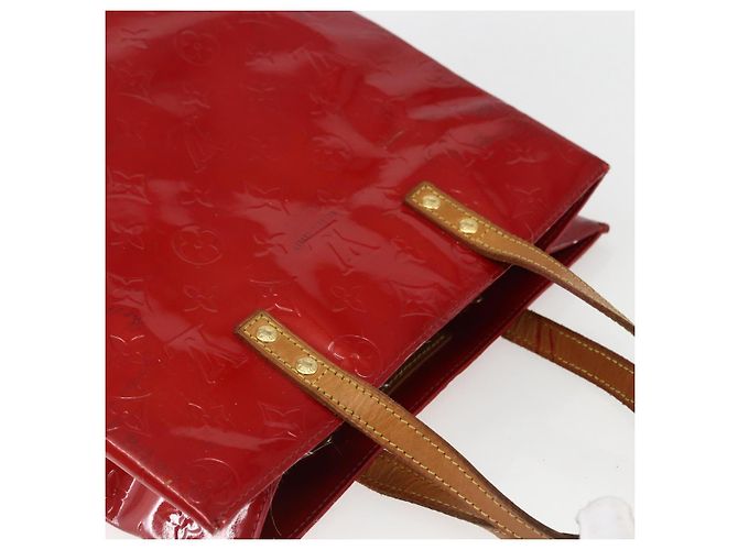 LOUIS VUITTON Monogram Vernis Reade MM Borsa a Mano Rossa M91086 LV Auth 159938 Rosso - vista 6