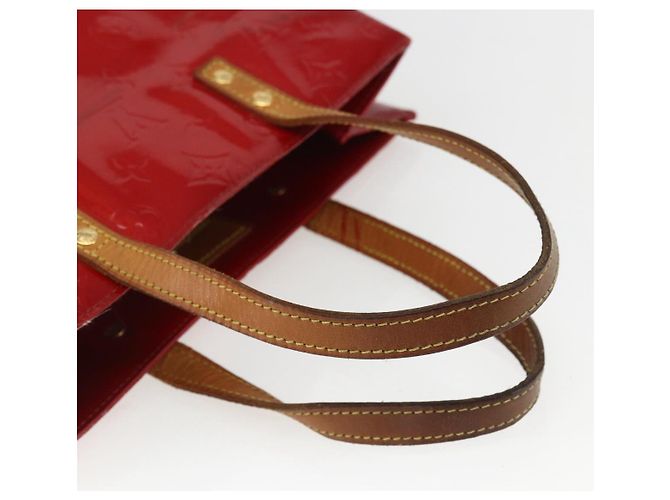 LOUIS VUITTON Monogram Vernis Reade MM Borsa a Mano Rossa M91086 LV Auth 159938 Rosso - vista 7