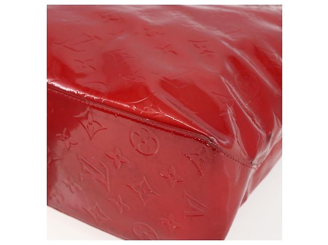 LOUIS VUITTON Monogram Vernis Reade MM Borsa a Mano Rossa M91086 LV Auth 159938 Rosso - vista 9