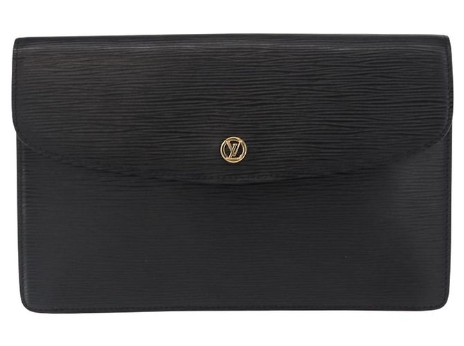 LOUIS VUITTON Clutch Epi Montaigne 27 Nero M52652 LV Auth ep12214 - vista 13