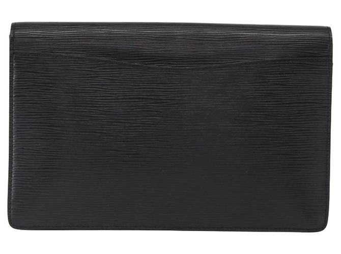 LOUIS VUITTON Clutch Epi Montaigne 27 Nero M52652 LV Auth ep12214 - vista 2